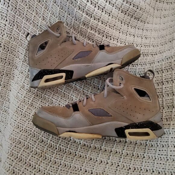 Nike Jordan Flight Club 91 Wolf Grey Athletic Shoes - Picture 1 of 8